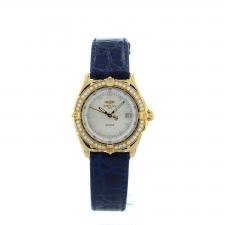 Ladies Breitling Wings K67350 18ct Yellow Gold case with MOP Diamond dial