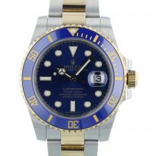 Gents Rolex Submariner Date 116613LB 18ct Yellow Gold Stainless Steel case with Blue dial