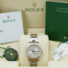 Ladies Rolex Oyster Perpetual 176200 Steel case with Silver dial