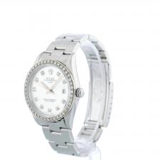 Gents Rolex Date 15200 Stainless Steel case with Silver Diamond Set dial