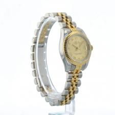 Ladies Rolex Datejust 179173 18ct Yellow Gold   Stainless Steel case with Champagne dial