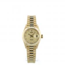 Ladies Rolex Lady-Datejust 26 69178 18ct Yellow Gold case with Gilt and Diamond Jubilee dial