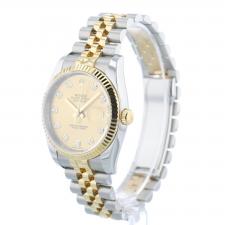 Gents Rolex Datejust 36 116233 18ct Yellow Gold   Stainless Steel case with Champagne Diamond Set dial
