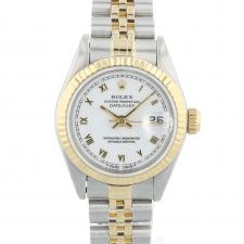 Ladies Rolex Datejust 69173 18ct Yellow Gold   Stainless Steel case with White dial