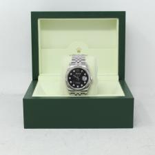 Gents Rolex Datejust 36 116234 Steel case with Black Jubilee Diamond dial