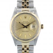 Gents Rolex DateJust 16013 18ct Yellow Gold Stainless Steel case with Champagne dial