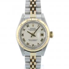 Ladies Rolex Datejust 79173 18ct Yellow Gold Stainless Steel case with Cream Jubilee dial