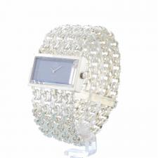 Ladies Omega DeVille  Silver case with Blue dial