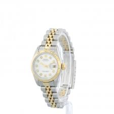 Ladies Rolex Datejust 79173 18ct Yellow Gold   Stainless Steel case with MOP Diamond dial
