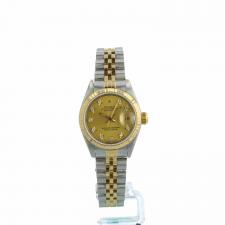Ladies Rolex DateJust 69173 18ct Yellow Gold Stainless Steel case with Gilt Diamond dial