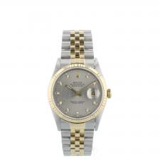 Gents Rolex Datejust 16233 18ct Yellow Gold   Stainless Steel case with Silver Jubilee and Diamond dial