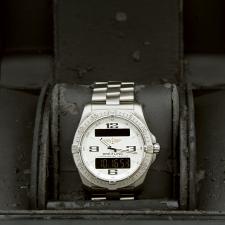 Gents Breitling Aerospace Avantage E7936210 Titanium case with Silver dial