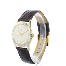 Gents Omega Dress 9 CT case with Silver dial