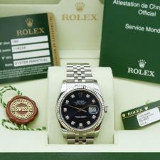 Gents Rolex Datejust 36 116234 Steel case with Blue Diamond Dial dial