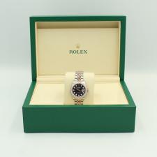 Ladies Rolex DateJust 28 279381RBR 18ct Yellow Gold   Stainless Steel case with Aubergine dial