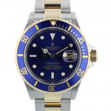 Gents Rolex Submariner Date 16613 18ct Yellow Gold Stainless Steel case with Blue dial