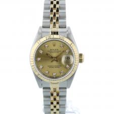 Ladies Rolex DateJust 69173 18ct Yellow Gold   Stainless Steel case with Gilt   Diamond dial