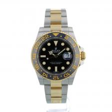 Gents Rolex GMT Master II 116713LN 18ct Yellow Gold   Stainless Steel case with Black dial