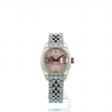 Ladies Rolex Datejust 179174 Steel case with Pink Diamond dial