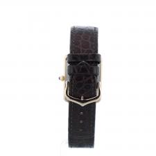 Ladies Cartier Tank Solo W5200024 18ct Yellow Gold case with Silver dial