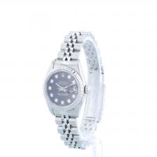 Ladies Rolex DateJust 69240 Steel case with Black Diamond dial