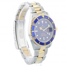 Gents Rolex Submariner Date 16613 18ct Yellow Gold Stainless Steel case with Blue dial