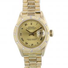 Ladies Rolex Datejust 69288 18ct Yellow Gold case with Gilt dial