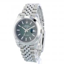 Gents Rolex Datejust 41 126300 Steel case with Green Ombre dial