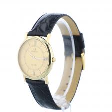 Gents Omega DeVille 7320.14.12 9 CT case with Gilt dial