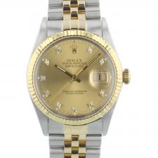 Gents Rolex DateJust 16013 18ct Yellow Gold Stainless Steel case with Gilt Diamond dial