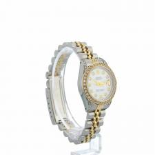 Ladies Rolex DateJust 69173 18ct Yellow Gold Stainless Steel case with MOP Diamond dial