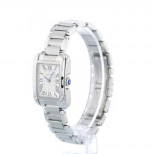 Ladies Cartier Tank Anglaise 3485 Steel case with Silver dial