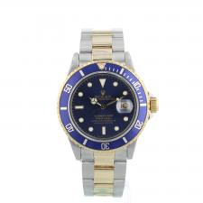 Gents Rolex Submariner Date 16803 18ct Yellow Gold   Stainless Steel case with Blue dial