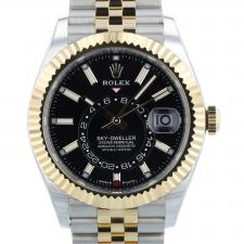 Gents Rolex Sky Dweller 336933 18ct Yellow Gold Stainless Steel case with Black dial