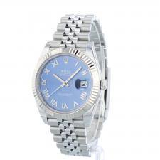Gents Rolex Datejust 41 126334 Stainless Steel case with Blue Azzurro dial