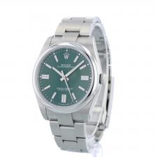 Gents Rolex Oyster Perpetual 41 124300 Stainless Steel case with Green dial