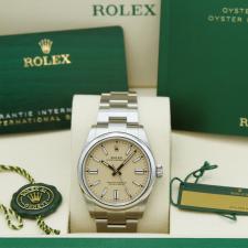 Gents Rolex Oyster Perpetual 41 134300 Stainless Steel case with Beige dial