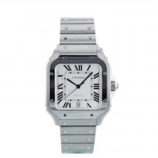 Gents Cartier Santos XL WSSA0018 Steel case with White dial