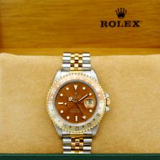 Gents Rolex GMT Master II 16713 18ct Yellow Gold   Stainless Steel case with Brown dial
