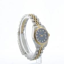 Ladies Rolex DateJust 69173 18ct Yellow Gold   Stainless Steel case with Blue Diamond dial