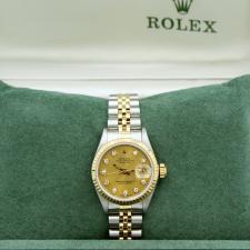 Ladies Rolex DateJust 69173 18ct Yellow Gold Stainless Steel case with Gilt Diamond dial