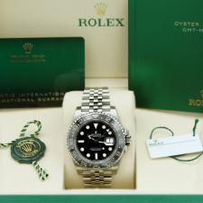 Gents Rolex GMT Master II 126710GRNR Stainless Steel case with Black dial
