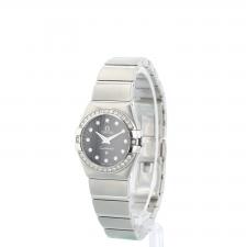 Ladies Omega Constellation 12315246051001 Steel case with Black Diamond dial