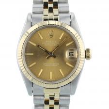 Ladies Rolex DateJust 31 6827 18ct Yellow Gold Stainless Steel case with Gilt dial