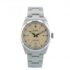 Gents Rolex Oyster Perpetual 41 134300 Stainless Steel case with Beige dial