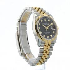Gents Rolex Datejust 36 126233 18ct Yellow Gold   Stainless Steel case with Black Diamond dial