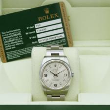 Gents Rolex Air King 114200 Stainless Steel case with Silver dial