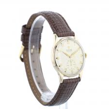 Gents Rolex Precision 12868 9 CT case with Silver dial