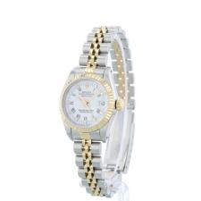 Ladies Rolex Datejust 69173 18ct Yellow Gold Stainless Steel case with White dial