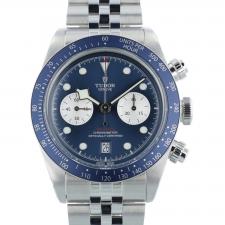 Gents Tudor Black Bay Chrono 79360B Steel case with Blue dial